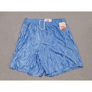 Vintage Dodger Shorts Mens XL Blue Dazzle Satin Athletic Nylon Made USA Gym